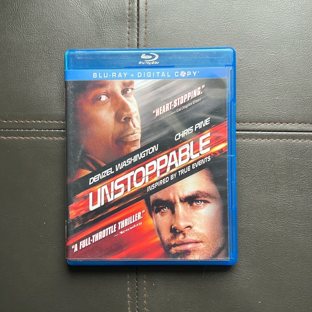Unstoppable Movie Denzel Washington Blu-Ray Digital Copy Action